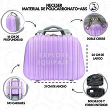 Set De Maletas De Mano Más Dos Neceseres - Lila Púrpura - Ver 6
