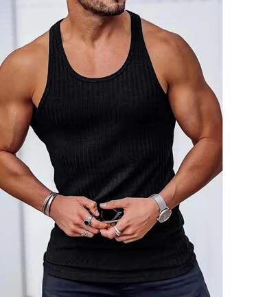 Regata Masculina Slim Fit Canelada - Camiseta Confortavel Uso Casual Design Masculino