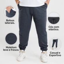 3-Piece Plus Size Jogger Pants Set For Men, Side Pockets - Casual And Sporty Fashion - 3 因此 - 查看 3