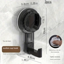 3pcs/Set Suction Cup Hooks For Bathroom, Waterproof Heavy Duty Wall Hooks Without Drilling, Adhesive Hooks For Kitchen, Door, Wall