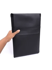 Case Cover For Notebook Gloves Leather Folder Caramel And Black Francabags - Black - View 2