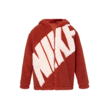Nike Sportswear Letter Hooded Zipper Casual Fleece Jacket Long Sleeve Jacket Women's-FB8696-832