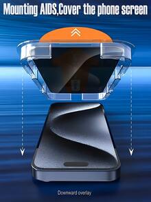 Bộ 2 miếng dán màn hình chống nhìn trộm, bảo vệ sự riêng tư cho phòng sạch, kính cường lực, tương thích với iPhone 17/ Galaxy///Honor/Redmi 15C, bộ phim bảo vệ hoàn chỉnh, kính cường lực toàn màn hình, lắp đặt không bụi chỉ bằng một cú nhấp chuột, tự động căn chỉnh [Không hỗ trợ mở khóa bằng vân tay] - màu đen - Xem 8