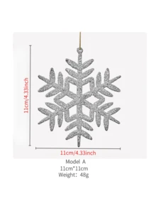 4 Stücke/Packung künstliche glitzernde Schneeflocken, Weihnachtsdekoration, geeignet für Weihnachtsbaum Dekoration