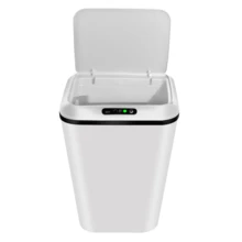 Smart Trash Can 16L Capacity Automatic With Sensor On The Lid For Living Room Kitchen Office - trắng - Xem 4