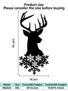 1 PIEZA Adorno colgante de ciervo de metal navideño, transmite un ambiente festivo con elementos de copos de nieve y estrellas, puede decorar espacios, adecuado para salas de estar, árboles de Navidad, tiendas, fiestas - Opción de regalo de calidad, regalo del Día de la Mujer - Decoraciones, Decoración del hogar, Decoración de pared, Decoración de habitación, Decoración de sala de estar, Decoración de la casa, Arte de pared enmarcado, Arte de pared con marco, Decoración de baño, Decoración de otoño, Decoración de invierno