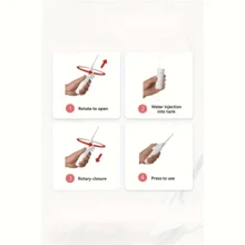 Portable Manual High Pressure Flusher, Dental Scaler, Oral Irrigator. Made Of ABS, High Pressure Pulsed Technology, Button Design, Detachable Nozzle. Ideal For Teeth Cleaning And Oral Care, No Electric Drive Required, Suitable For Home And Travel. Essential For Oral Care | Stylish Dental Floss Cleaner | Portable Design, Water Flosser - Màu xanh nhạt - Xem 7