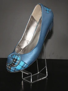 Acrylic L-Shaped High-Heel Sport Shoe Support Stand For Display, With Protective Film - Clear - View 8