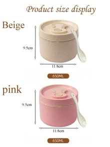 1 pieza Fiambrera de 3 compartimentos, diseño a prueba de fugas, con cuchara y tenedor, reutilizable, apta para microondas, caja portátil aislada para exteriores, juego portátil de preparación de comidas para adultos, útiles escolares, vuelta al colegio, artículos de cocina, regalo de Navidad - Multicolor - Ver 8