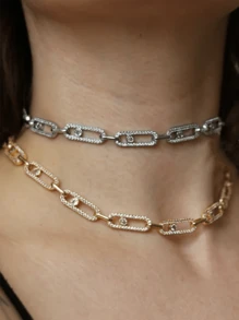 1pc Elegant Luxury Copper Gold-Color Geometric Zirconia Stone Knuckle Finger Bracelet, Suitable For Party, Ball, Banquet And Daily Outfit