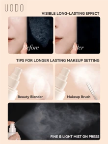 Xịt cố định lớp trang điểm UODO LOVER, lâu trôi, kiểm soát dầu và chống thấm nước. - Shimmer-Thích hợp cho da khô - Xem 4