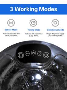 Fonte Automática para Animais de Estimação - Fonte de Água para Gatos sem Fio com Detector de Movimento - Fonte para Gatos com Bateria - Preta