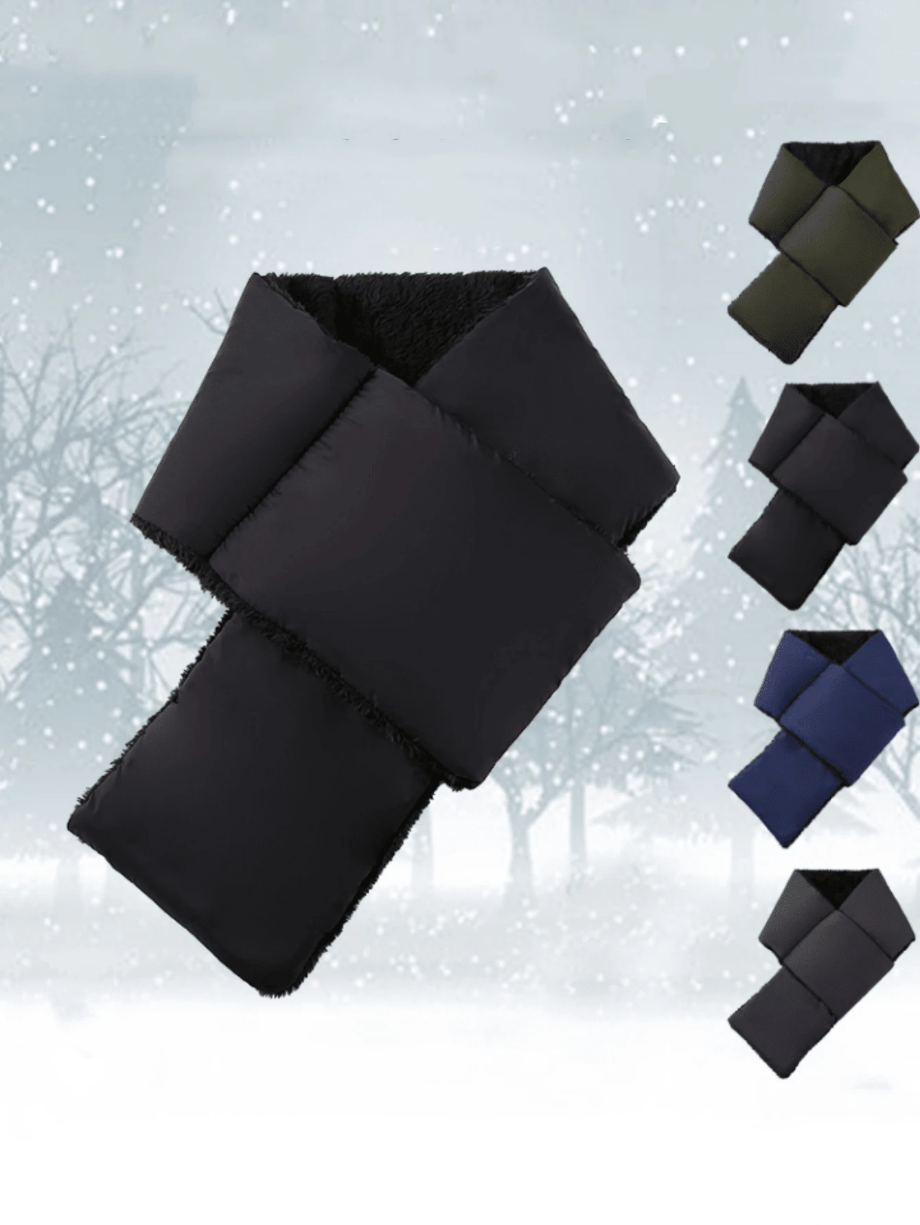 1 Pc Women's Autumn And Winter Warm Scarf, Windproof And Cold Proof Neck Scarf For Travel, Men's Solid Color Thick Neck Cover