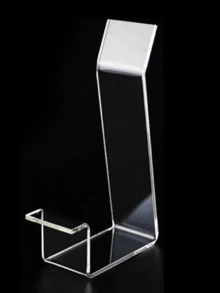 Acrylic L-Shaped High-Heel Sport Shoe Support Stand For Display, With Protective Film - Clear - View 3