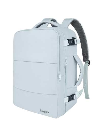 Taygeer Mochila de viaje para portátil de 15.6", aprobada por TSA de 35L, mochila para mujer, mochila de cabina con puerto de carga USB, bolsa impermeable y expandible para hombres y mujeres, ideal para negocios y universidad, azul, temporada de regalos / regalos de Navidad