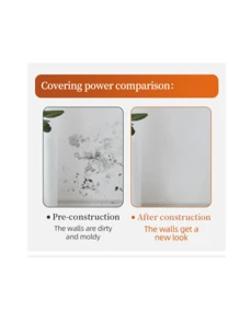 500 Grams Of Roller Paint Self-Brush Latex Paint Wall Repair Indoor Household Decontamination White Wall Repair White Subsidy Paste, With A Large Roller Brush In The Dirty Place Of The Wall To Facilitate Operation, Not Afraid Of Graffiti, Peeling And Cracks On The Wall.