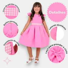 Children's Dress Youth Girl Party Wedding Church Ceremony Flower Girl Round Pearl Luxury Elegant Classic Social Guest Birthday Event Church Charm Special Occasion Christmas New Year Strap Ruffle Delicate Sewing Detail Waist Adjusted Pleated Zipper Lining Comfort Quality Originality Inspiration Modern Fashion Complete Look Composition Fabric Light Finishing Refinement Structure Fit Clothing Child Main Piece Visual Accessory Harmony Set Gift Option Style Charm Design Exclusive Cut Harmonious Appearance Ideal Product Combination Variety Colors Sizes Made Versatility Modeling Beauty Appearance Elegance Shine - 淺粉色 - 查看 5