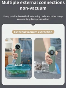 Portable Heat Sealer/Heat Sealing Machine/Handheld Snack Sealer, Manual Plastic Bag Sealer, USB Rechargeable, 1200mAh Lithium Battery, Compact Kitchen & Food Service Equipment