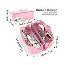 美发工具旅行包、旅行箱/Shark Flexstyle、防水便携式开放式扁平旅行包/Shark 吹风机 PU 皮革（轻微气味）