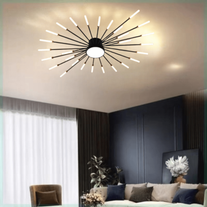 Modern Luxury Warm White LED Flush Mount Ceiling Light With Acrylic Shade - Smooth Metal Design, Suitable For Living Room, Dining Room, Bedroom - Semi-Recessed Installation, Polished Surface, 110V-240V, Ambient Lighting Decor Integrated, Living Room Lamp