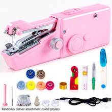 CS-101B Portable Handheld Electric Sewing Machine, Suitable For DIY Sewing, Fabrics, Garments, Travel, Home Use, USB Or AA Battery Powered, Easy To Use, Ideal For Beginners, Compact Size 8.2"X2.7"X1.2", (Note: Only For Lightweight Fabrics/Accessories Color Random) - Pink - View 16