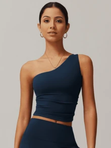 MASKERT Women's Top, Sports Top, Camisole Top, High Elasticity Sports Top, Home Commuting Top, Skin Friendly And Comfortable To Wear Summer - Navy Blue - View 8