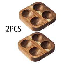 1pc/2pcs Rosewood Egg Storage Holder, Kitchen Egg Rack