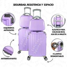 Set De Maletas De Mano Más Dos Neceseres - Lila Púrpura - Ver 7