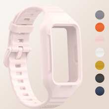 1pc Silicone Case+Strap Compatible With Hua Wei Band 9 8 7 6,Strap And Case Rubber Band Replacement Wristband For SmartWatch Compatible With Hua Wei 9 8 7 6 / Honor Band 6 7 And Other Scenes Accessories Men Women