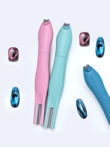 1 件强力可拆卸心形和蛇皮磁性猫眼美甲工具，3 色磁性美甲沙龙工具 - 彩色 - 查看 3