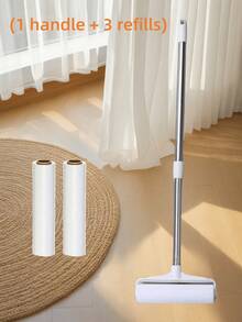 Floor Lint Roller With Refills,Wide Lint Remover Roller For Pet,Carpet Cleaning Lint Roller, Lint Remover, Long Handle Sticky Mop , For Cleaning Carpets, Floor,Couch Bed, Cars, Clothing, And Pet Hair - Multicolor - View 5