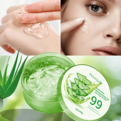 1pc Aloe Vera Gel, Low-Irritation Formula, Rich In Minerals, Natural Plant-Based Moisturizer, For Body & Face, Soothing Dry Skin, Non-Greasy, Unisex Moisturizing Cream
