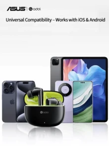 ASUS Wireless Earbuds With Active Noise Cancellation, Built-In Mic, Deep Bass Sound, Long Battery Life, Great For Gaming & Daily Use - Pink - View 5