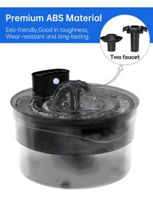 Fonte Automática para Animais de Estimação - Fonte de Água para Gatos sem Fio com Detector de Movimento - Fonte para Gatos com Bateria - Preta