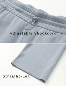 2 Pcs Set Women's Soft Rayon Sweatpants Lightweight Breathable Workout Trousers With Adjustable Shockcord - 彩色 - 查看 2