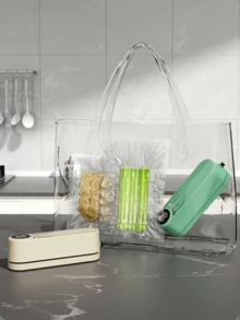 Portable Heat Sealer/Heat Sealing Machine/Handheld Snack Sealer, Manual Plastic Bag Sealer, USB Rechargeable, 1200mAh Lithium Battery, Compact Kitchen & Food Service Equipment