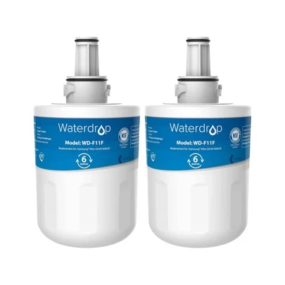 Waterdrop DA29-00003F Fridge Water Filter, Compatible With Samsung Aqua Pure Plus DA29-00003F, HAFIN1, DA29-00003A, DA29-00003B, DA29-00003A-B, DA61-00159A, DA97-06317A (1)