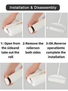 Floor Lint Roller With Refills,Wide Lint Remover Roller For Pet,Carpet Cleaning Lint Roller, Lint Remover, Long Handle Sticky Mop , For Cleaning Carpets, Floor,Couch Bed, Cars, Clothing, And Pet Hair - Multicolor - View 8