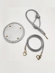 3 Piezas Kit de Fabricación de Bolsos DIY con Cadena, Base de Bolso de Cubo de PU y Correa para el Hombro, Accesorios de Bolso de Ganchillo