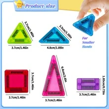 26/42 Ensemble de blocs de construction magnétiques mini portables, boîte en métal, ensemble de blocs magnétiques de voyage, compact et pratique, couleurs vives et designs amusants, meilleur cadeau d'anniversaire/Noël pour les garçons et les filles - Multicolore - Voir 3