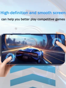 2 Packs For Galaxy Screen Protector, High-Definition Transparent Tempered Glass ,No White Edge, Scratch-Resistant Design Screen Protection Essentials, Applicable To Daily Shield, Office, Home Phone Screen Protector Phone Accessories Waterproof Shockproof Anti-Fall Anti-Fall Anti-Fingerprint Full Cover - Black - View 8