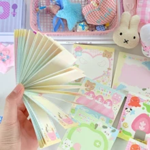 1 件/6 件可爱备忘录记事本，优质材料，适合学生、教师、生日礼物、女孩礼物、学校用品、返校 - 彩色 - 查看 6