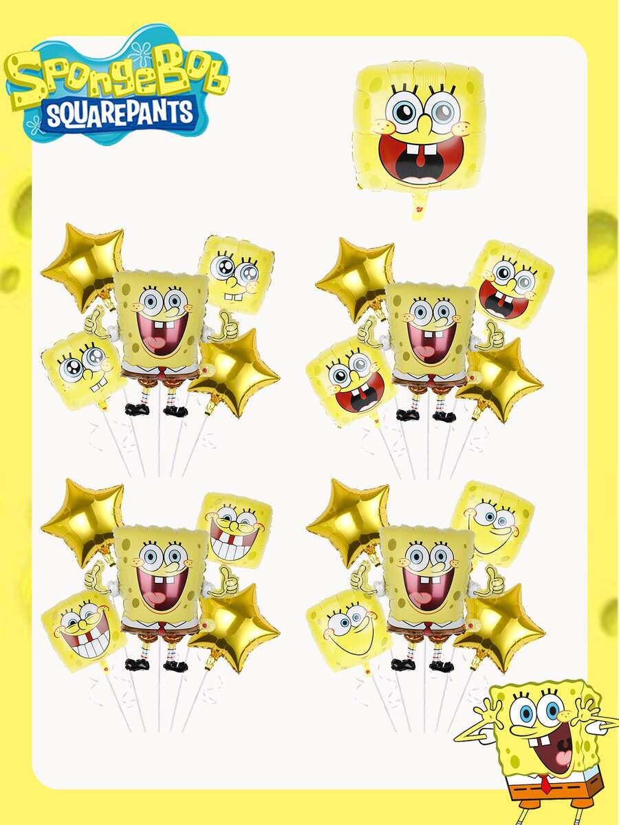 SPONGEBOB 1/5 pièces Nouveaux ballons en film d'aluminium sur le thème de la série animée Bob l'éponge, le meilleur décor de fête pour créer une ambiance festive pour vos amis. Décoration parfaite pour une fête, la maison, la chambre. Cadeau idéal pour Noël, la Saint-Valentin, une remise de diplôme pour votre petite amie.
