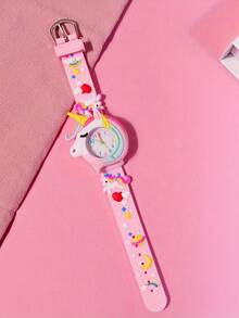 1 件新款时尚可爱独角兽石英手表，送给女孩的礼物 - 彩色 - 查看 8