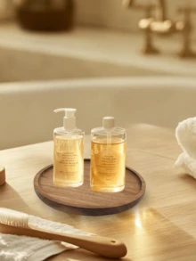 1 khay gỗ, khay Lovewood, khay để đồ phòng tắm nhỏ, khay để bồn rửa, khay trang trí bàn trang điểm nhà bếp, giá để xà phòng - khay gỗ chất lượng cao cho phòng tắm, nhà bếp, mặt bàn, bồn nước vệ sinh - Nhiều màu - Xem 6
