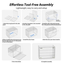 LOVEWE 4 Tiers Clear Display Case For Figures, Acrylic Storage Organizers Box With Magnetic Door, Large Dustproof Showcase For Collectibles Action Figure - 無色 - 查看 5