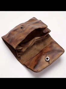 Vintage Top Layer Cowhide Leather Card Holder Multi-Card Slots Coin Purse Handmade Distressed Vegetable Tanned Leather Card Case Multifunctional Wallet Unisex For Women Wallet Mini Wallet Purse Wallet Fall Coin Wallet
