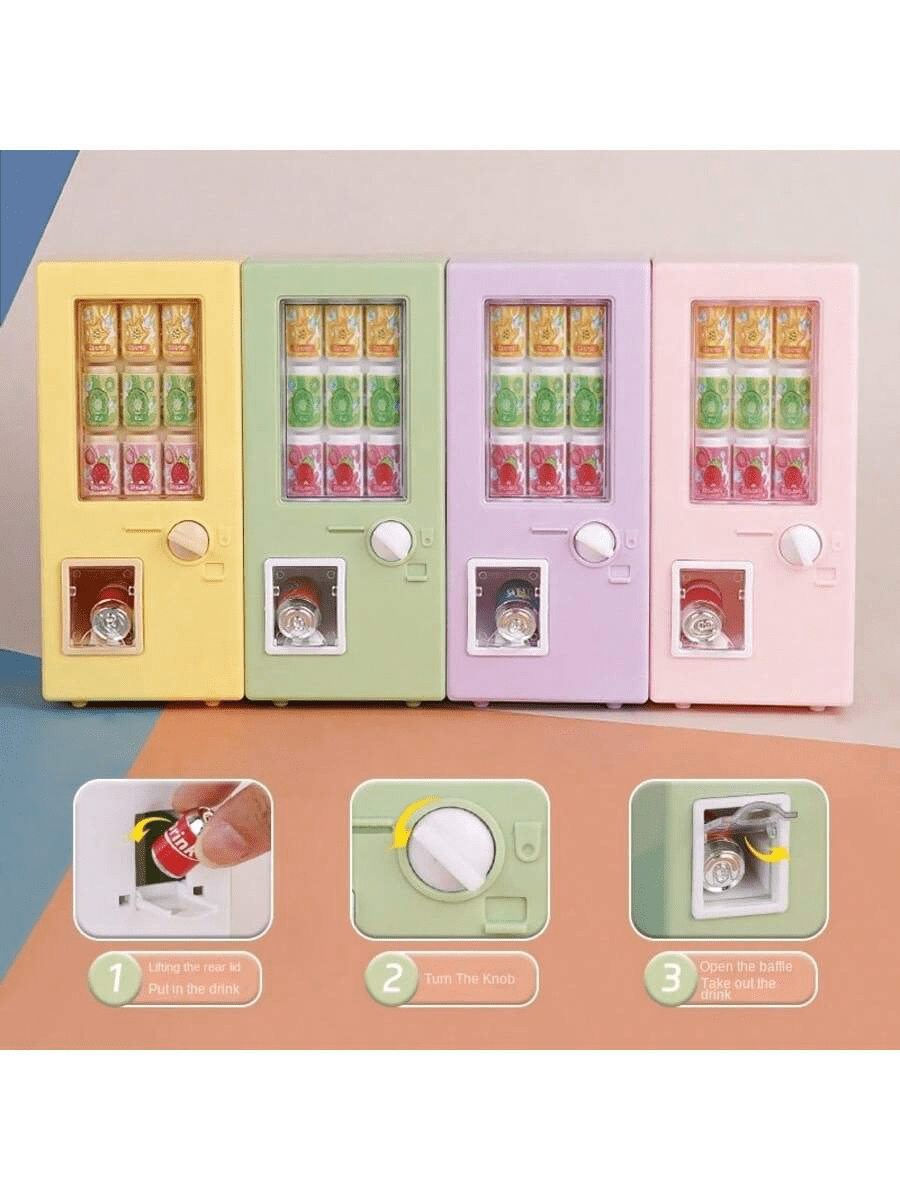 Mini Beverage Machine, Soda Can, Beverage Doll House, Supermarket Small Decoration Model, Party Small Gift, Mini Creative Toy For Teenagers, Super Small Toy, Toy, Suitable For Party Decoration