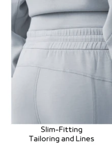 2 Pcs Set Women's Soft Rayon Sweatpants Lightweight Breathable Workout Trousers With Adjustable Shockcord - 彩色 - 查看 4