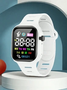 2 Stück/1 Stück Farbbildschirm Elektronische Uhr Koreanische Mode Coole Laterne für Jungen und Mädchen Paare Wald Elektronische Uhr, die beste Wahl für Halloween, Weihnachten, Valentinstag, Muttertag, Urlaubsgeschenke